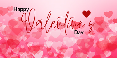 valentines day red white and pink hearts